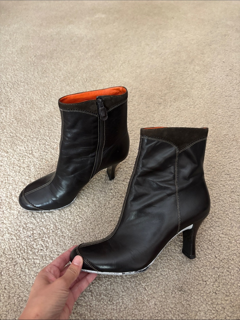 Cole Haann Women’s Black Leather Ankle Boots size 5 1/2